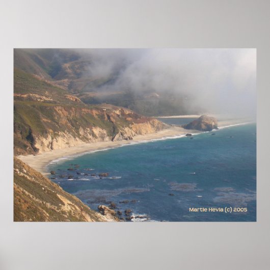 Big Sur Rocky Beach Poster (Voorkant)