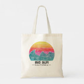 Big Sur SurfWaves Beach Retro Cali Sunset Surf Tote Bag (Achterkant)