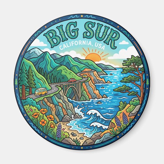 Big Sur USA Magneet (Voorkant)
