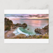 Big Sur Waterfall Sunset Briefkaart (Voorkant)