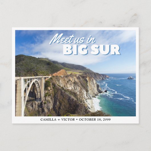 Big Sur Wedding Bixby Save the Date Briefkaart (Voorkant)