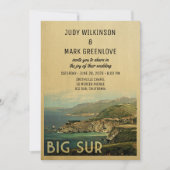 Big Sur Wedding Invitation  Middeleeuwen Kaart (Voorkant)