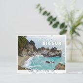 Big Sur Wedding McWay Save the Date Briefkaart (Staand voorkant)
