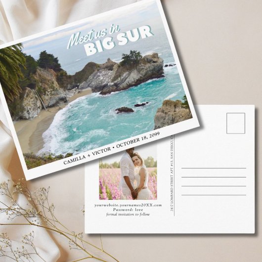 Big Sur Wedding McWay Save the Date Briefkaart