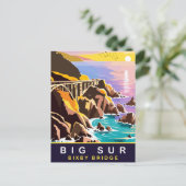Big Sur, Zonsondergang op de Bixby Bridge, Reizen Briefkaart (Staand voorkant)