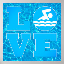 Big Swim LOVE Poster voor zwemmers en touringcars