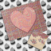 Big Swirls Heart op Confetti Style Background Legpuzzel
