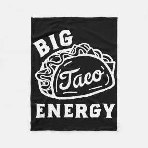 Big Taco Energy Taco Shirten voor Heren Funny Taco Fleece Deken