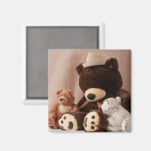 Big Teddy Bear Family Foto 3 Magneet (Voorkant / Achterkant)