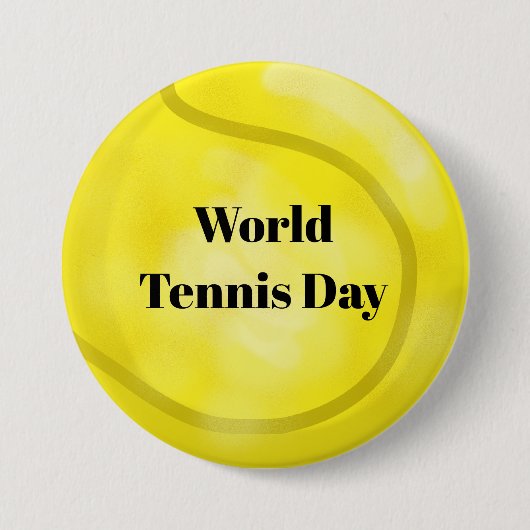 Big Tennis Ball World Tennis Day Button (Voorkant)