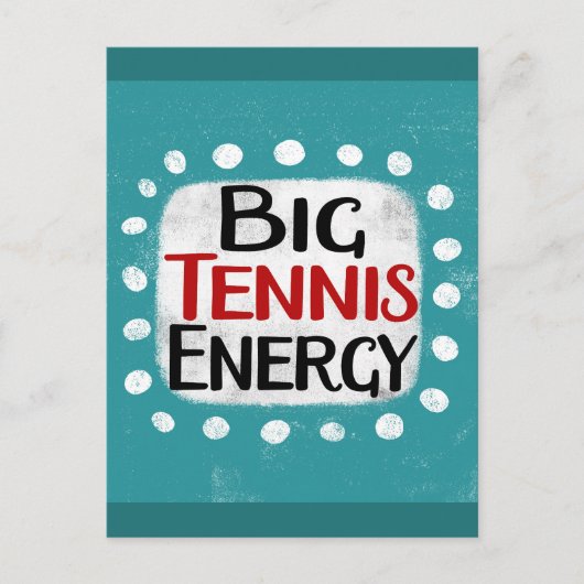 Big Tennis Energy Briefkaart (Voorkant)