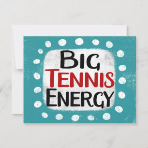 Big Tennis Energy Wenskaart Kaart