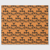 Big Texas BBQ Biker Sinaasappel Cadeaupapier (Vlak)