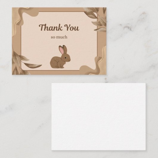 Big Thanks from a Little Bunny! Notitiekaartje (Voorkant / Achterkant)