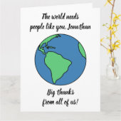 Big Thanks From All of Us - Custom Giant Thank You Kaart (Gele Bloem)