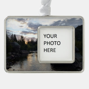 Big Thompson River op Sunrise Verzilverd Omlijst Ornament