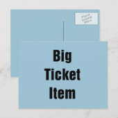 Big Ticket-object Briefkaart (Voorkant / Achterkant)