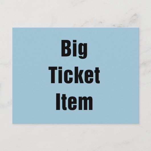 Big Ticket-object Briefkaart (Voorkant)