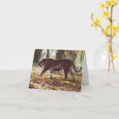 Big Tiger Birthday Wenskaart Kaart (Gele Bloem)