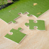 Big Tiger zwemt met groene olie Legpuzzel (Zijkant)