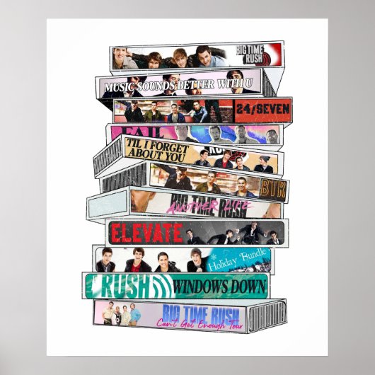 Big Time Rush-cassetterecord Poster (Voorkant)