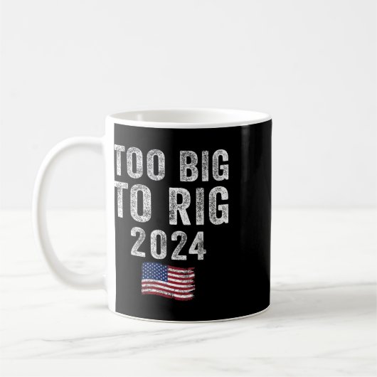Big to rig Trump 2024 Grappig Gezegde Mannen Vrouw Koffiemok (Links)