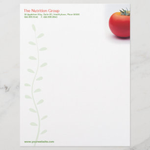 Big Tomato Nutritionist Letterhead Gepersonaliseerd Briefhoofd