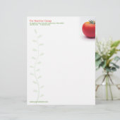 Big Tomato Nutritionist Letterhead Gepersonaliseerd Briefhoofd (Staand voorkant)