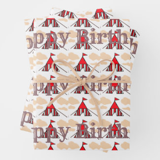 Big Top Birthday, papiervellen ompakken Inpakpapier Vel