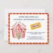 Big Top Budget Circus Foto Vijfde Verjaardag Kaart (Achterkant)