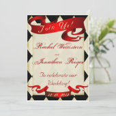  Big top carnival bruiloft uitnodiging 4 (Staand voorkant)