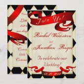  Big top carnival bruiloft uitnodiging 4 (Voorkant / Achterkant)