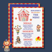 Big Top Circus Carnaval 5e verjaardag Budget Menu