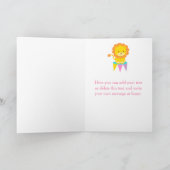 Big Top Circus Carnaval Verjaardag in Roze Verjaar Kaart (Binnen)