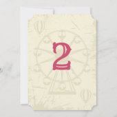 Big Top Circus Carnaval Verjaardag Meisje Party Ro Kaart (Achterkant)