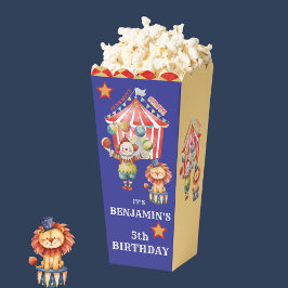 Big Top Circus Carnaval Vijfde Verjaardag Popcorn Bedankdoosjes