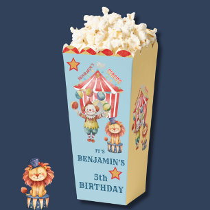 Big Top Circus Carnaval Vijfde Verjaardag Popcorn Bedankdoosjes