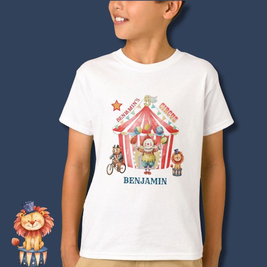Big Top Circus Carnaval Vijfde Verjaardag T-shirt
