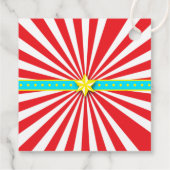 Big Top Circus Carnival 1ste verjaardag Bedankjes Labels (Achterkant)