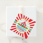 Big Top Circus Carnival 1ste verjaardag Bedankjes Labels (In situ)