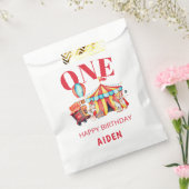 Big Top Circus Carnival 1ste verjaardag Bedankzakje (Gezegeld)