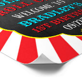 Big Top Circus Carnival 1ste verjaardag Welkom Poster (Hoek)