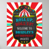 Big Top Circus Carnival 1ste verjaardag Welkom Poster (Voorkant)