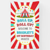 Big Top Circus Carnival 1ste verjaardag Welkom Spandoek (Verticaal)