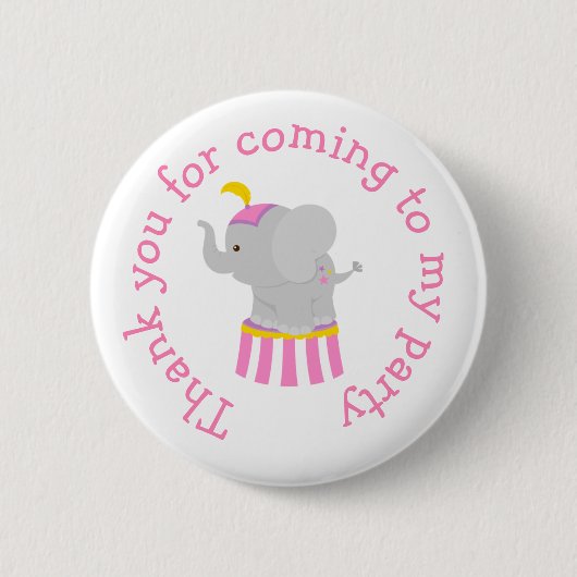 Big Top Circus Carnival 'Bedankt voor je komst' Ronde Button 5,7 Cm (Voorkant)