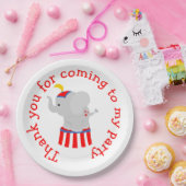 Big Top Circus Carnival Birthday in Red Papieren Bordje (Feest)