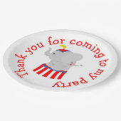 Big Top Circus Carnival Birthday in Red Papieren Bordje (Gekanteld)