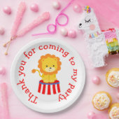 Big Top Circus Carnival Birthday in Red Papieren Bordje (Feest)