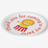 Big Top Circus Carnival Birthday in Red Papieren Bordje (Gekanteld)