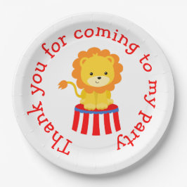 Big Top Circus Carnival Birthday in Red Papieren Bordje